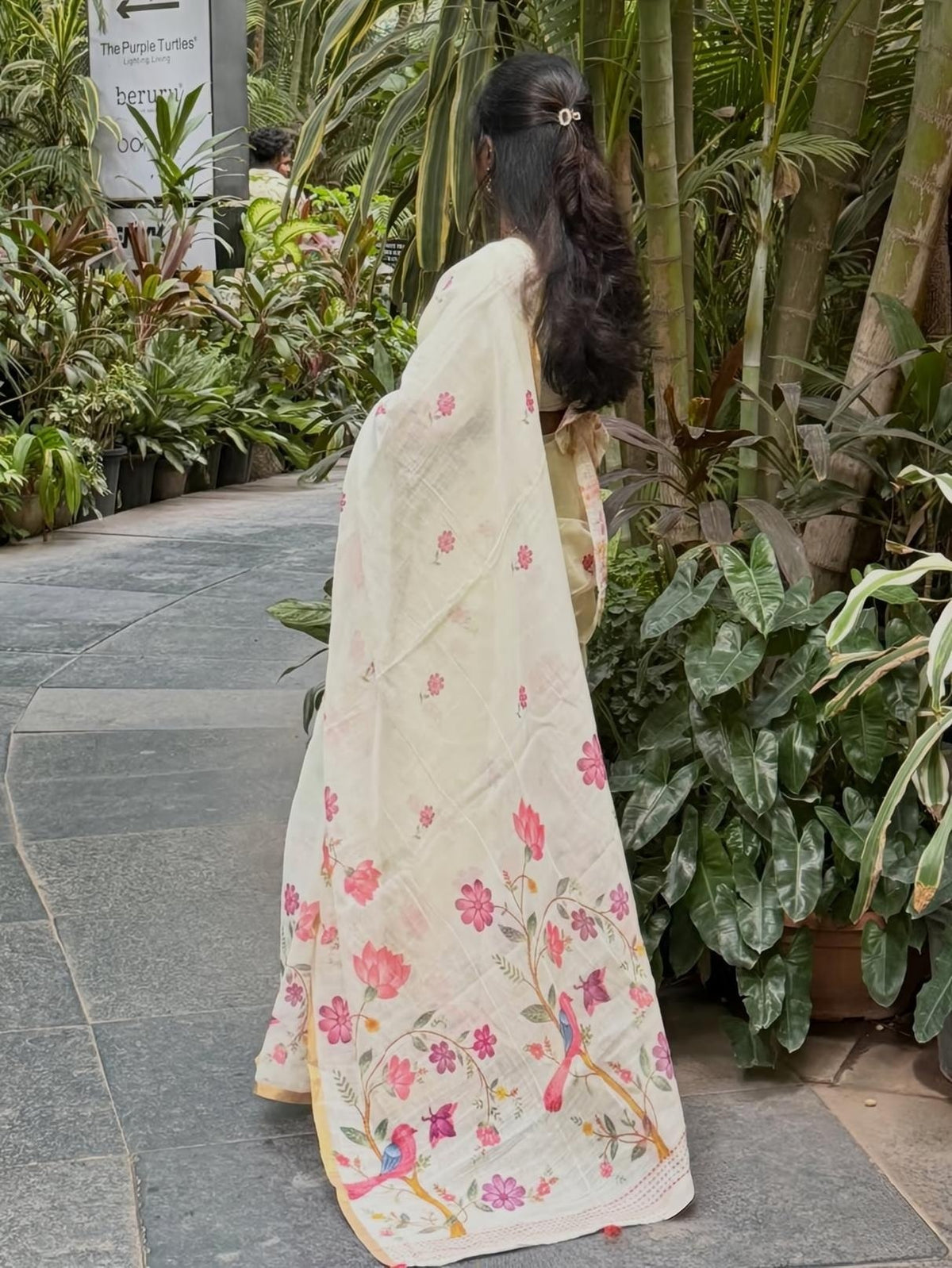 SOFT LINEN DIGITAL PRINTED SAREE