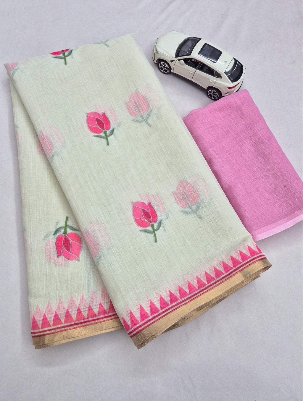 SOFT LINEN DIGITAL PRINTED SAREE