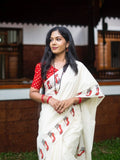 PLAIN LINEN SAREE